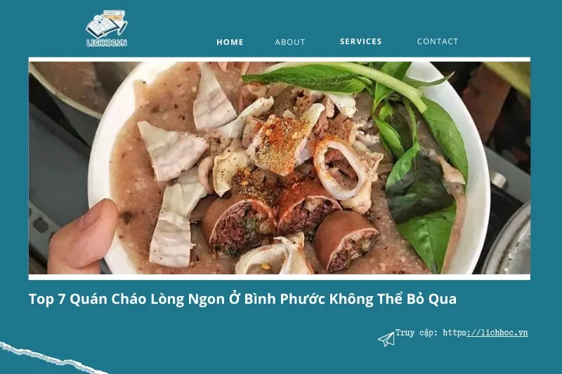 Top 7 quán cháo lòng Bình Phước: Giá bình dân, chất lượng khỏi chê