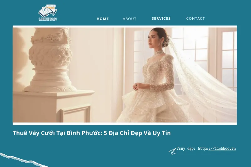 Cho thuê váy cưới ở Bình Phước: Top 5 lựa chọn hoàn hảo cho ngày trọng đại