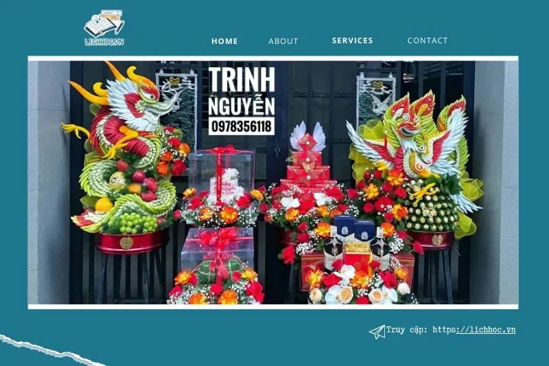 Mâm quả cưới hỏi Trinh Nguyễn