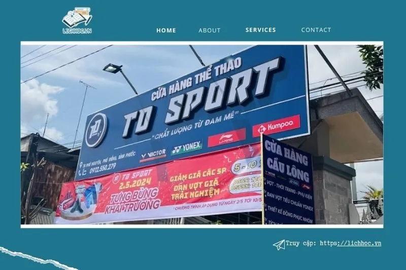 TD Sport – Cửa hàng cầu lông chuyên dụng